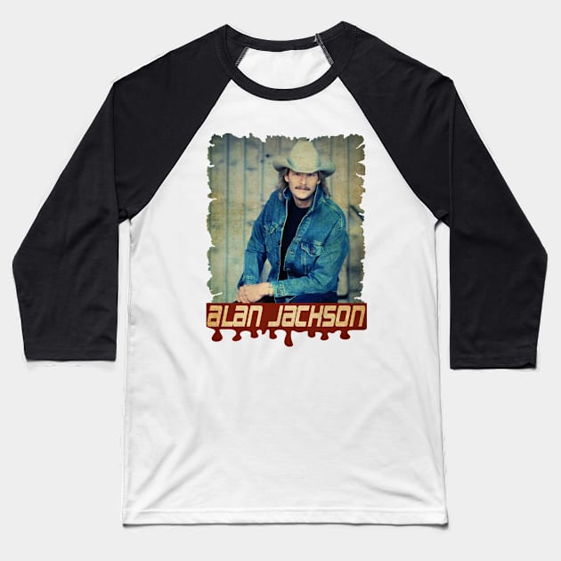 Alan Jackson Vintage Baseball T-Shirt by Teling Balak